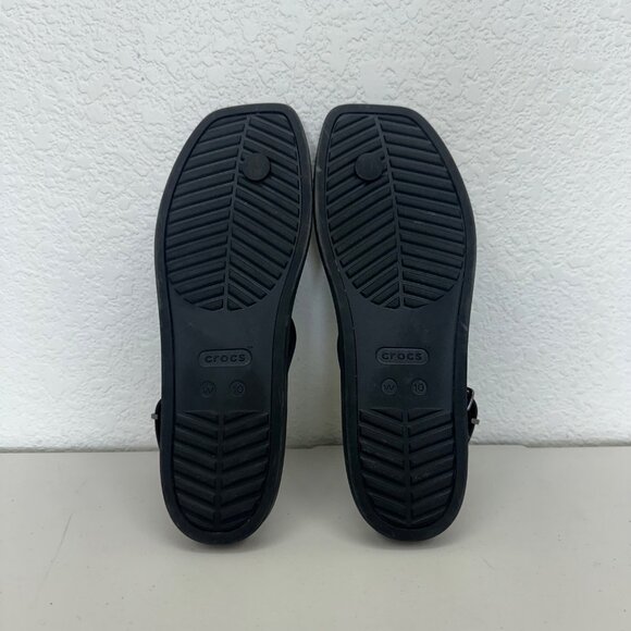 Crocs Miami Thong Black Flip Flop Heel Strap Sandals Shoes 209793 Womens size 10 - Picture 8 of 8